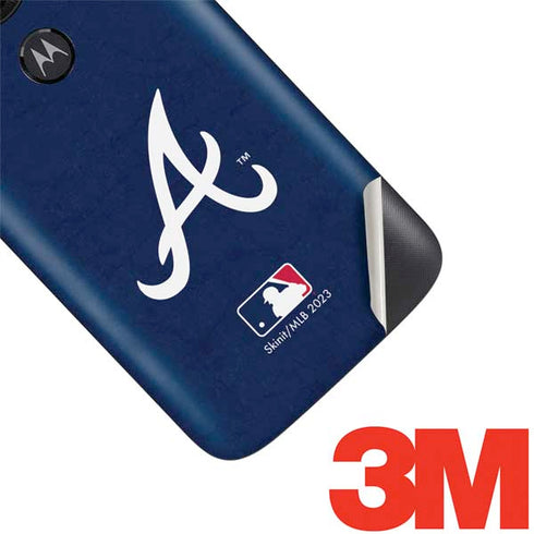 MLB Atlanta Braves - Solid Distressed Moto E5 Play Skin